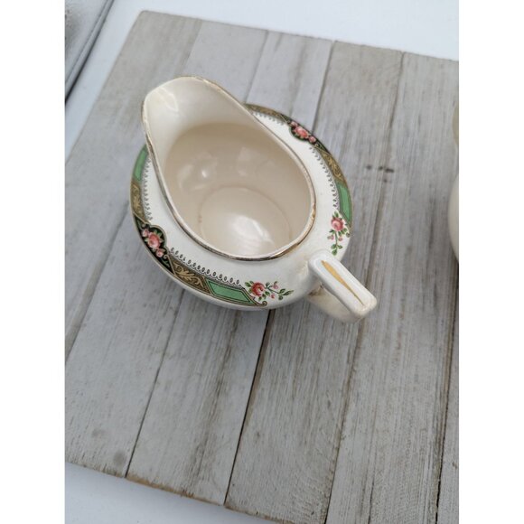 Vintage Homer Laughlin Creamer & Sugar Bowl Neville Pattern L41N8 - Picture 3 of 9